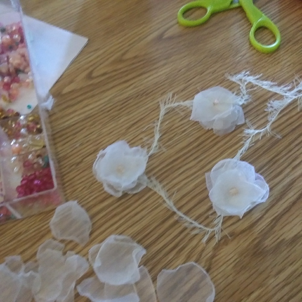 Organza Flowers  Hand  Crafted by Alicia L - Picture 7 of 7